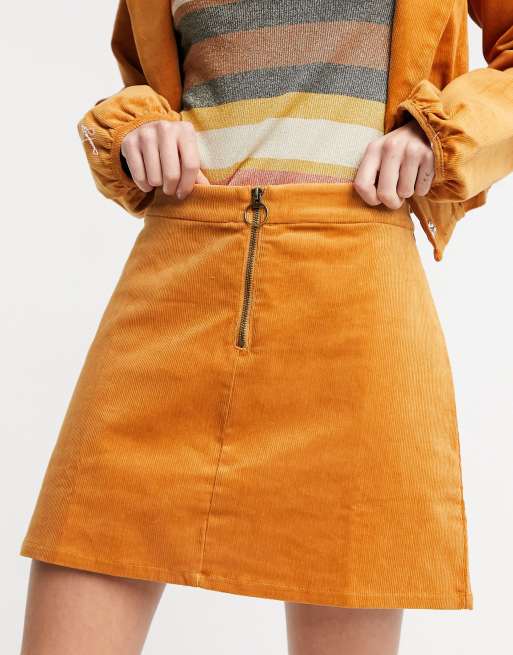 Mustard on sale zipper skirt