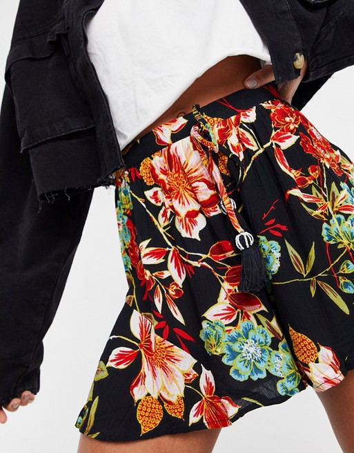 Lottie And Holly tropical floral printed shorts