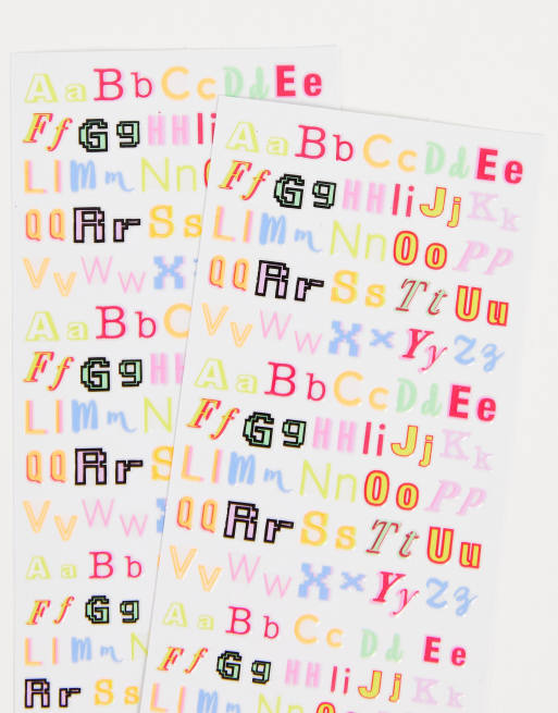 Lottie London - Adesivi per unghie Stick To It - Alphabet, 2 di 4