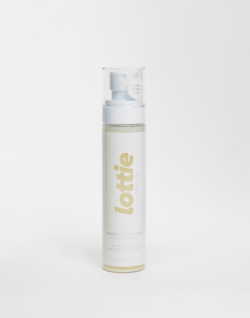 Lottie London – Dew & Glow Setting Spray – Fixeringsspray – ShimmerBomb-Ingen färg