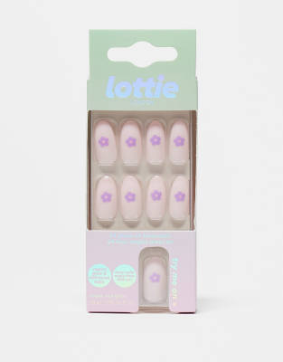 Lottie London Stay Press'd False Nails - Flower Power-Neutral