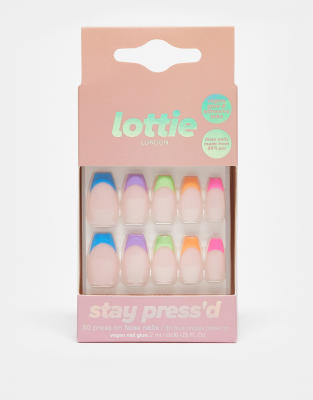 Lottie Lottie London Stay Press'd False Nails - Neon Vibes-Multi