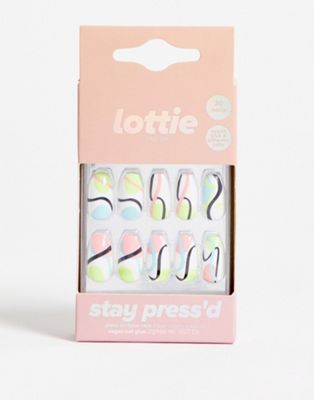 Lottie London Stay Press'd False Nails - Wavy Baby
