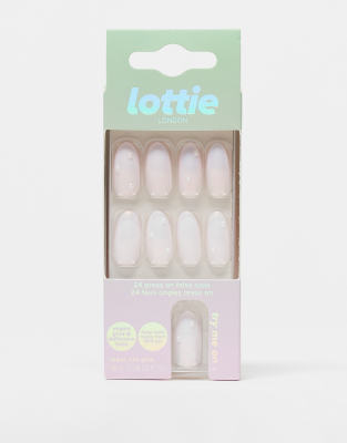 Lottie London - Stay Press'd - Künstliche Nägel - Pearl Glaze-Rosa