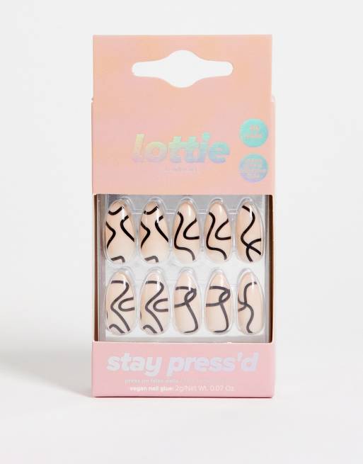Lottie London – Stay Press'd – Lösnaglar – Abstract Swirl