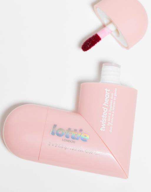 Lottie London Twisted Heart Lip Tint & Clear Gloss Duo, 4 of 4