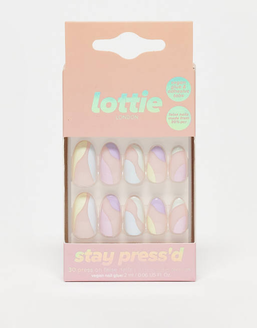 Lottie London - Unghie finte Stay Press'd - Pastel Dream