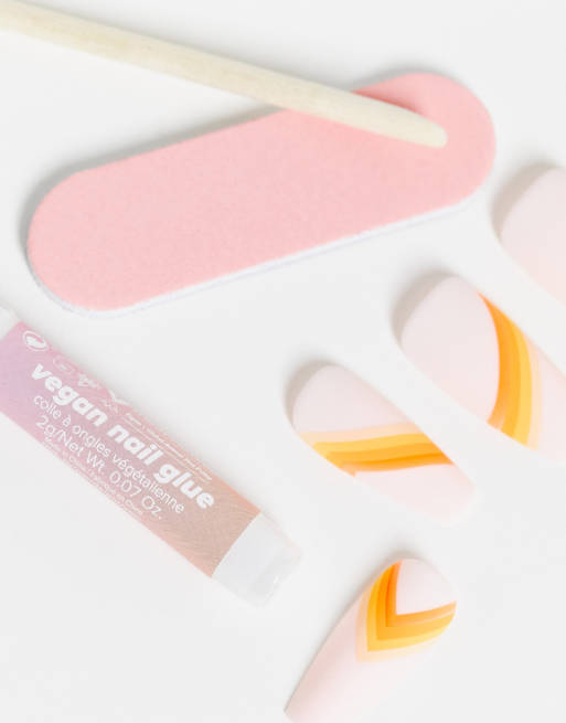 Lottie London X Chaun – Legend Stay Press'd False Nails – Kunstnägel in der Farbe Sunset Strip, 2 von 4