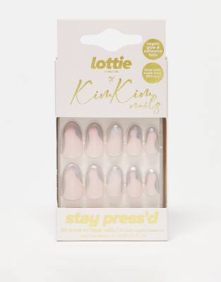 Lottie London X KimKim - Stay Press'd - Künstliche Nägel - Groovy Chrome-Bunt