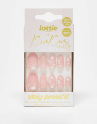 Lottie London x KimKim - Stay Press'd - Kunstnägel in der Farbe Glazed and Unfazed-Bunt