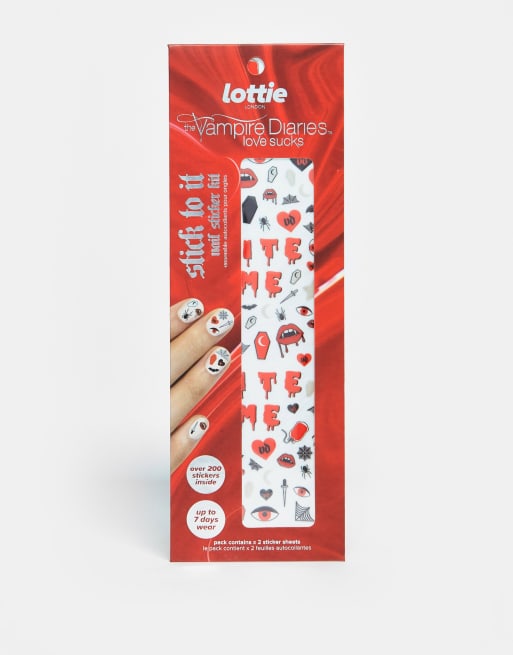 Lottie London x Vampire Diaries – Stick To It – Nagelaufkleber – Love Sucks 