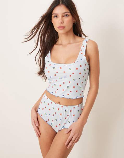 Loungeable baby waffle singlet and knickers pyjama set - view 1