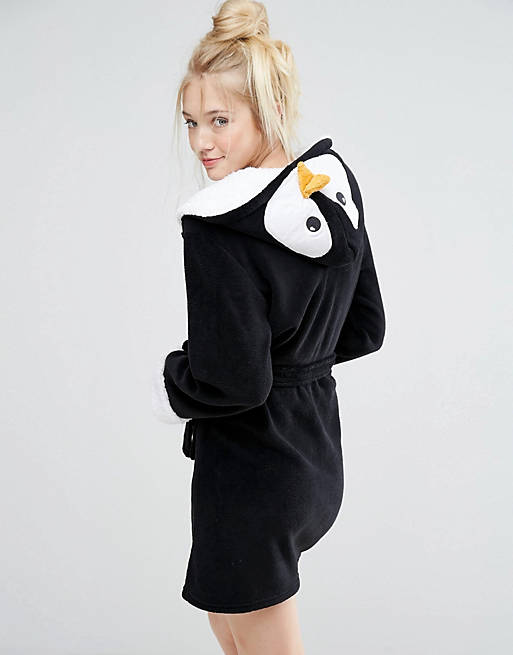 Loungeable Black Penguin 3D Robe