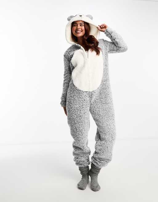 Loungeable borg panda all in one in grey
