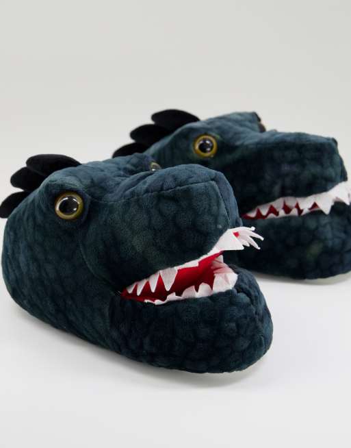 Loungeable Chaussons dinosaure Bleu marine ASOS