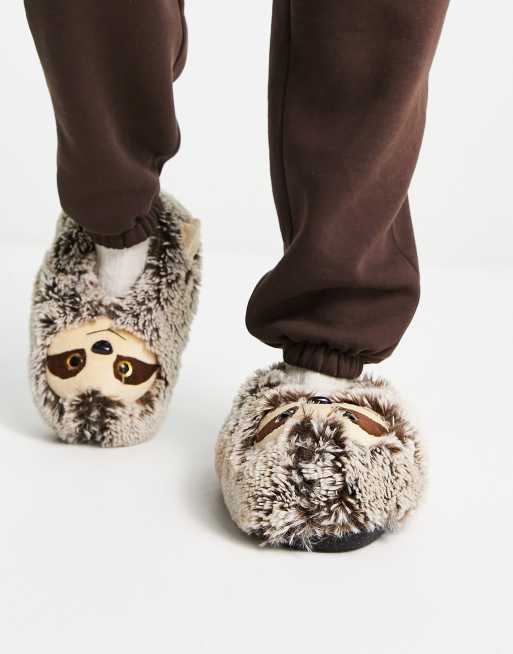 Loungeable - Chaussons style paresseux - Marron