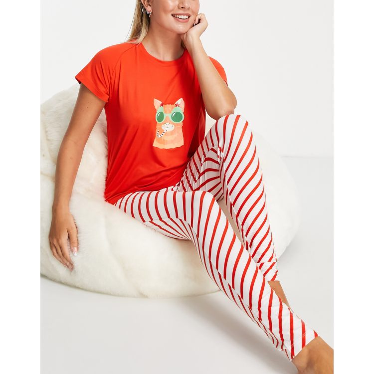 Loungeable Christmas Candy Cat Pajamas