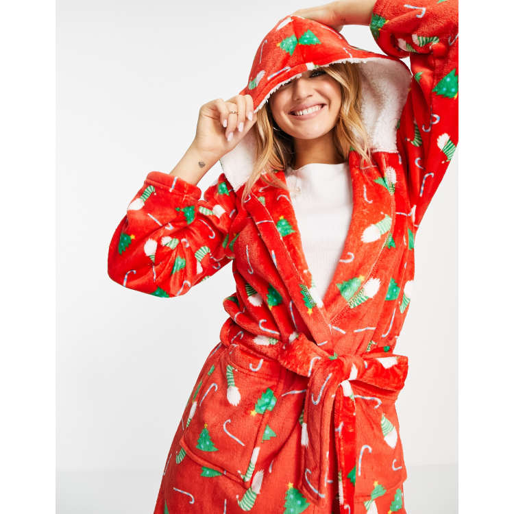 Loungeable christmas gnome robe in red