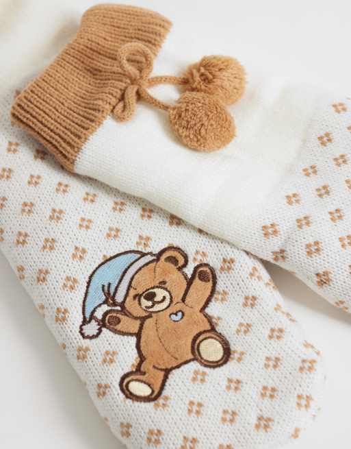 Loungeable Christmas hyggelige tøfler-sokker med bobler i santa teddy, 3 af 3