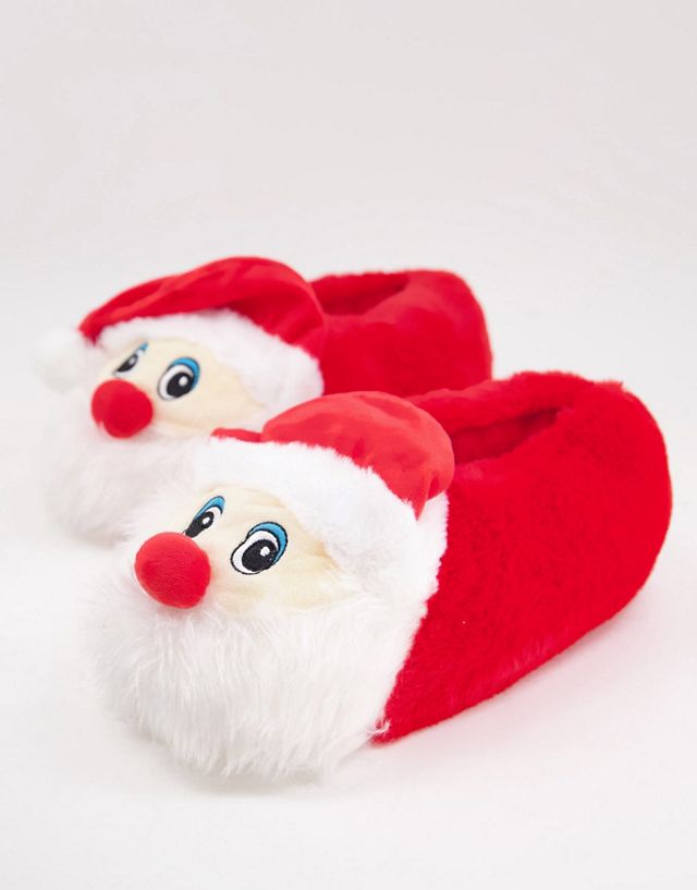 Loungeable christmas santa slippers in red