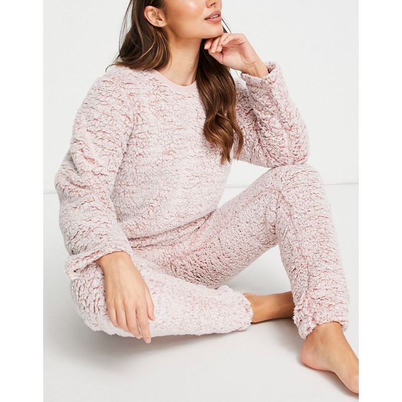 Donna lZpOy Loungeable - Completo in pile rosa