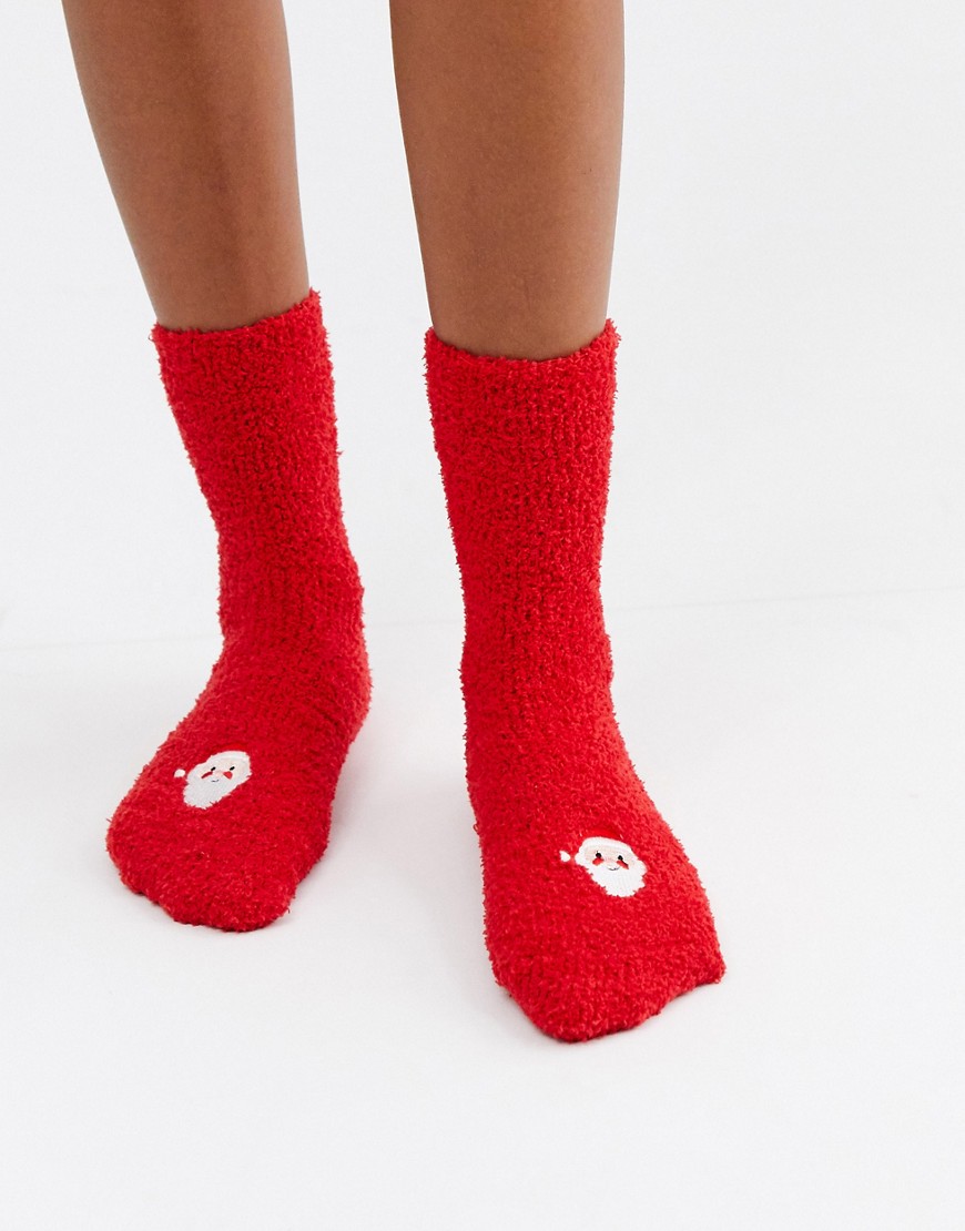 Loungeable - Confezione di calzini con Babbo Natale-Multicolore