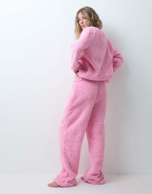 Loungeable cosy snuggle lounge set in pink, 4 of 4