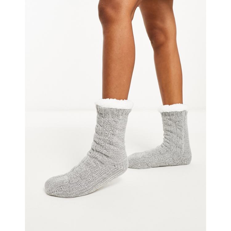 Cozy chunky sale bootie sock slippers