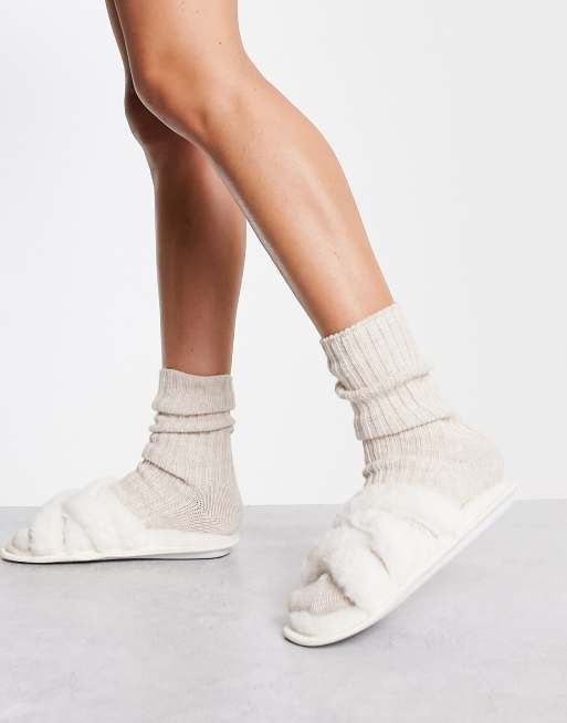 Loungeable cross over slippers