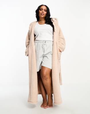 The Comfy Hoodie CityComfort Dekenhoodie Voor Dames – Overmaatse Sherpa Hoodie, Grijs Roségoud, One Size, Extra Knus En Warm CityComfort Loungewear