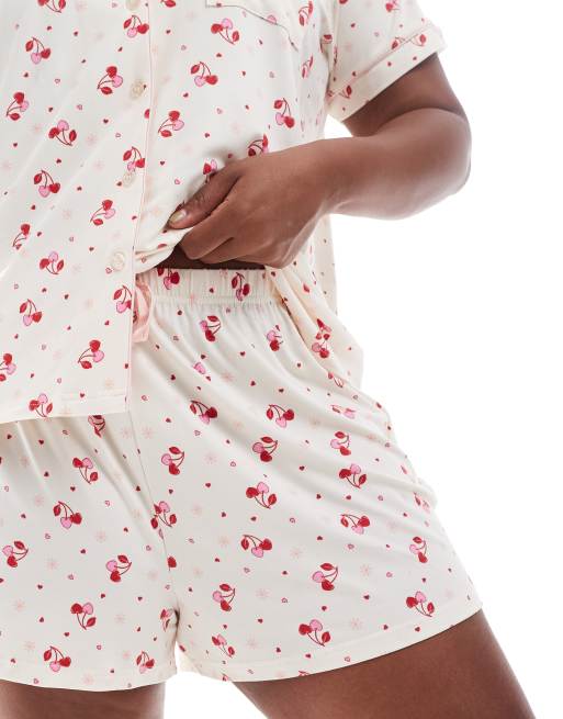 Anjue Women's Cozy Short Sleeve Pajama Set - Soft Bamboo PJs With Pockets, Perfect For Lounging & Nursing