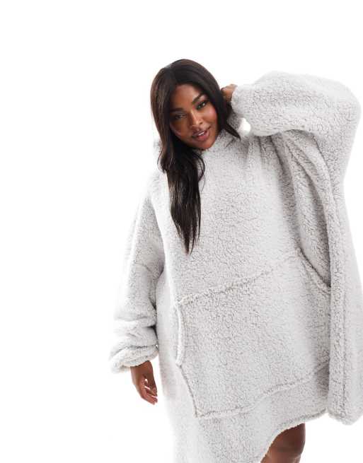 Loungeable Curve - Superzachte knusse hoodie in zilver