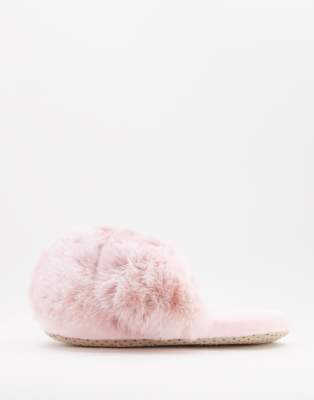 asos fur slippers