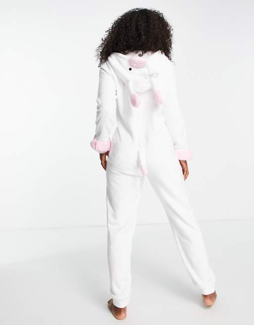 White fleece onesie hot sale