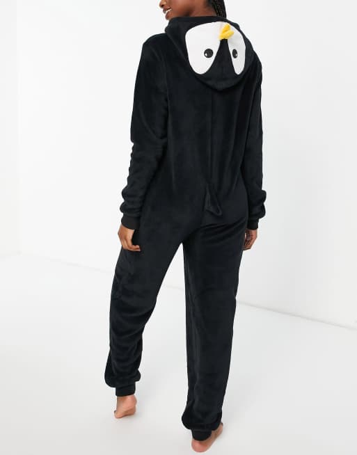 Fluffy penguin top onesie