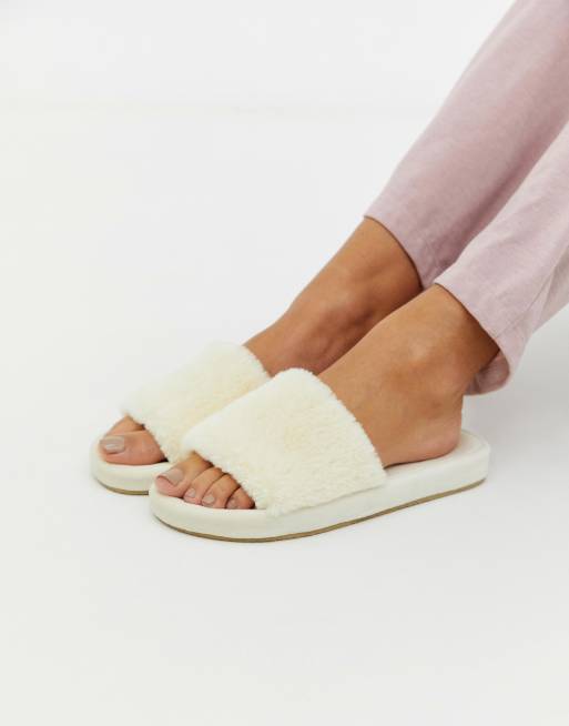 name brand fluffy slippers