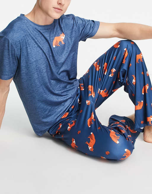 Fox print pajamas new arrivals