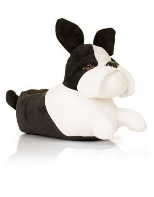 Loungeable French Bulldog Slipper In Brown