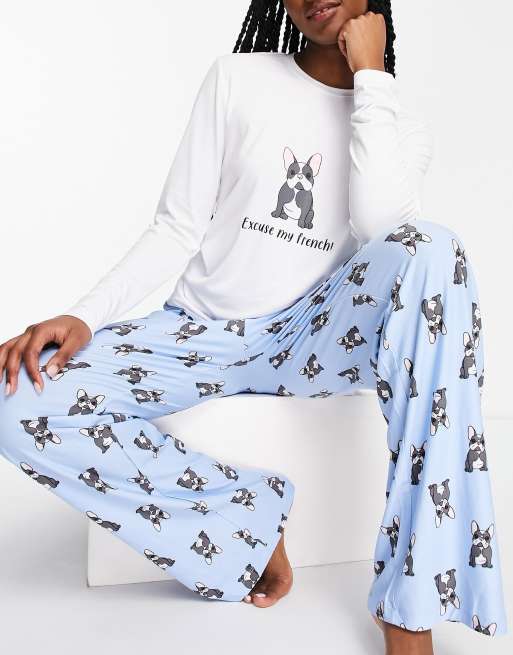 French bulldog shop pyjamas womens