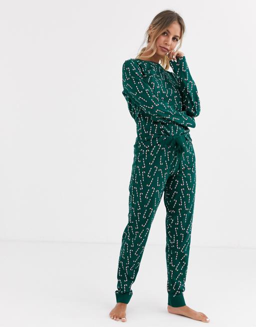 Loungeable His And Hers Candy Cane Print Pyjama Set Asos