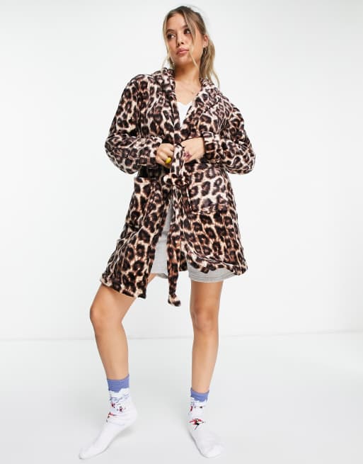 Asos discount robe leopard