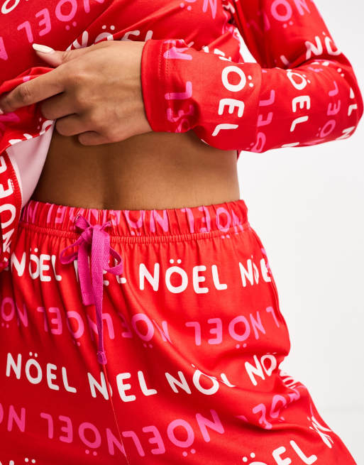 Loungeable - Kerstmis - Pyjamaset met 'Noel' print , 3 van 4
