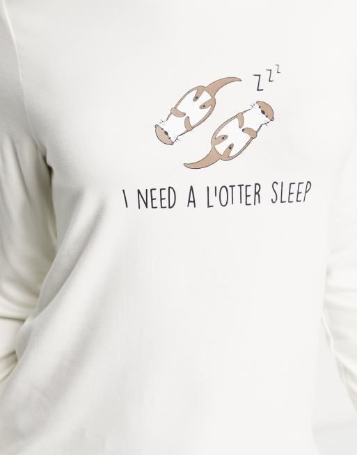 Damen Schlafshirt Mit Otter Motiv - Bequemer Schlafanzug Tank Top