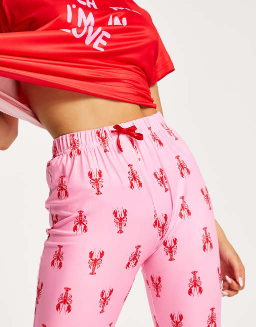 Women's Red Lounge Pants and Leggings