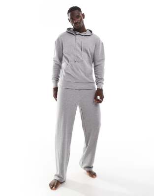 Loungeable - Lounge-joggingbroek met wafelstructuur in grijs - view 1