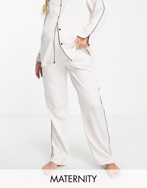 Satin Maternity Pajama Pants