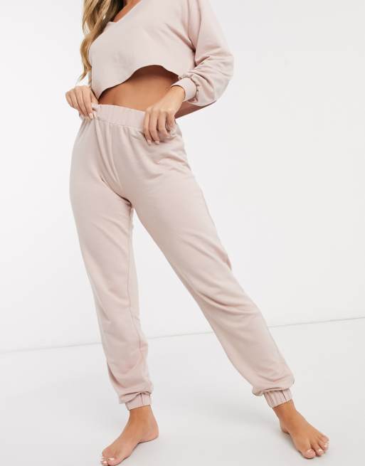 Loungeable mix  match  slim jogger  in pink ASOS