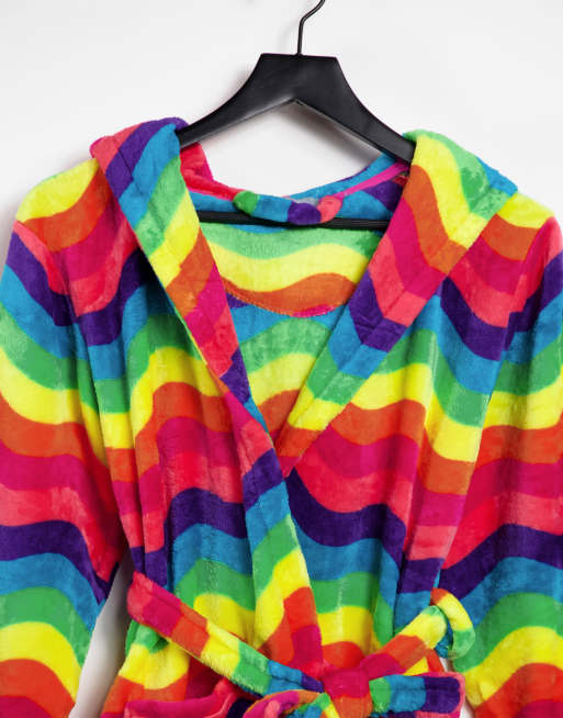 Loungeable Morgenmantel In Regenbogenfarben Mit Einhorndetail Asos