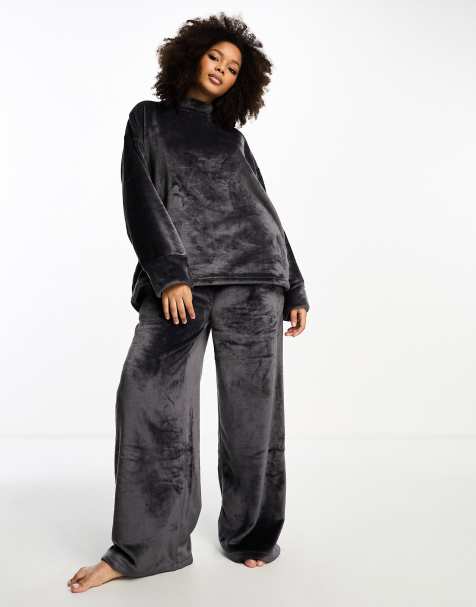 Loungeable Blue Check Maxi Blanket Hoodie