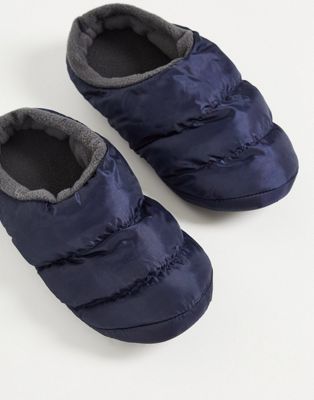 Loungeable padded slippers in navy